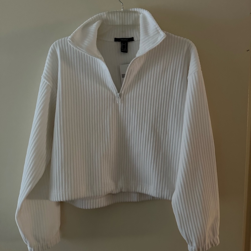 FOREVER 21 half-zip long sleeve sweater
